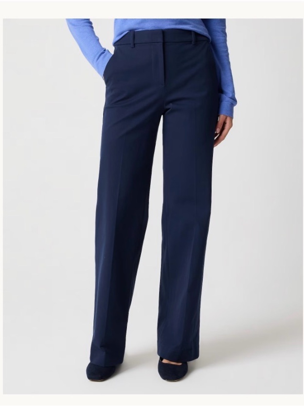 J. Crew Navy Blue Wide-Leg Remy Pant | Size 8- See description.